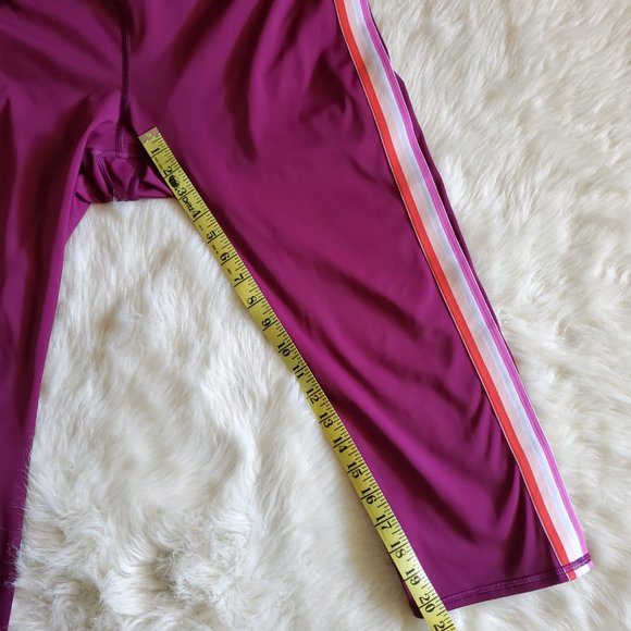 Athleta Contender Purple Plum Side Stripe Leggings Size XL - Picture 14 of 14
